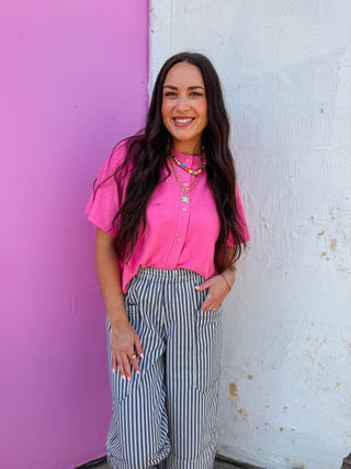 All Day Knit Top-Pink