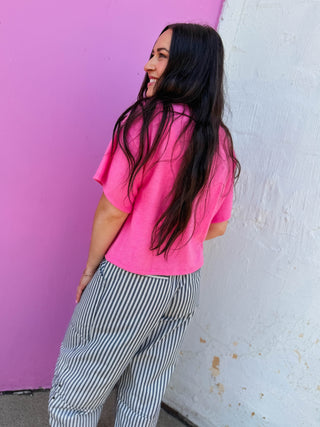 All Day Knit Top-Pink