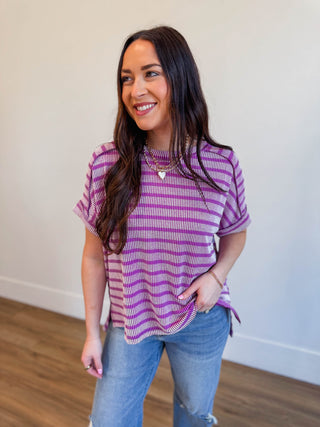 Easygoing Corded Top-Light Plum