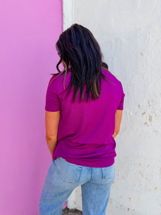 On Repeat Tee-Magenta