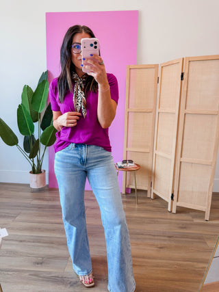 On Repeat Tee-Magenta
