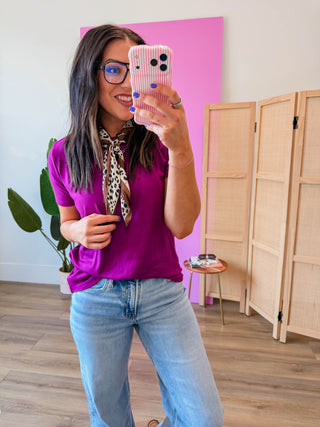 On Repeat Tee-Magenta