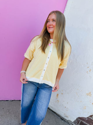 Ellie Polka Dot Tee-Light Yellow