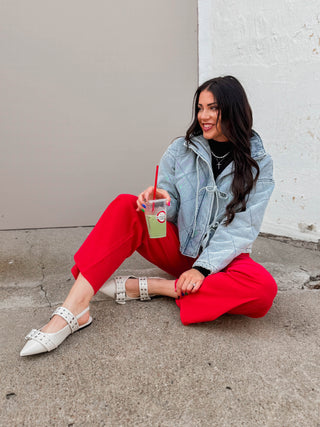 Rhea Quilted Denim Jacket