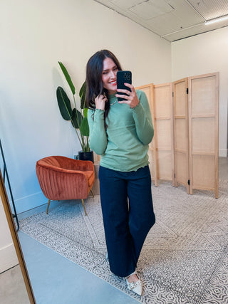 Audra Sweater-Dark Sage