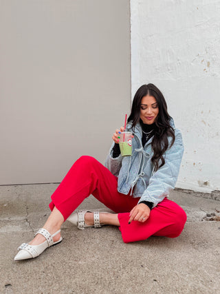 Rhea Quilted Denim Jacket