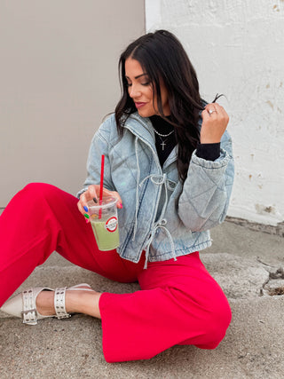 Rhea Quilted Denim Jacket