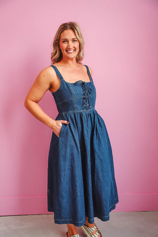 Sienna Denim Midi Dress