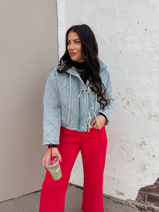 Rhea Quilted Denim Jacket