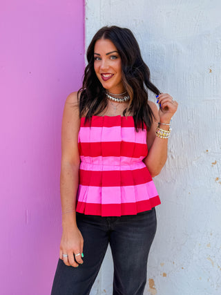 Lila Striped Top