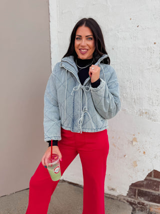 Rhea Quilted Denim Jacket