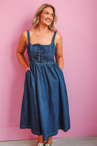 Sienna Denim Midi Dress