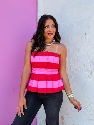 Lila Striped Top