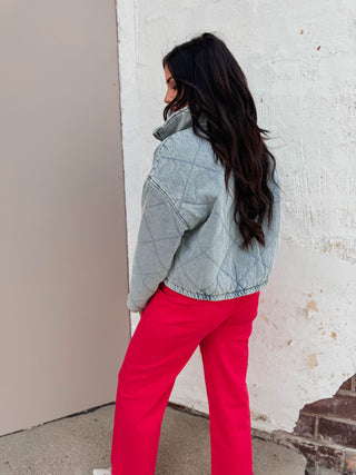 Rhea Quilted Denim Jacket