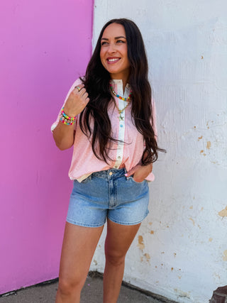 Ellie Polka Dot Tee-Light Pink