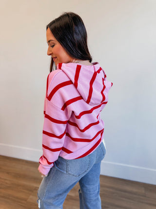 Lola Striped Hooded Sweater