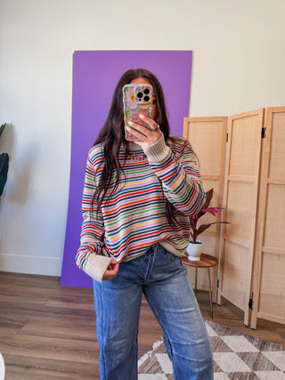Retro Rainbow Sweater