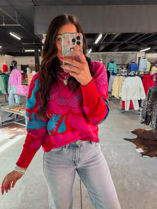 Zinnia Floral Sweater