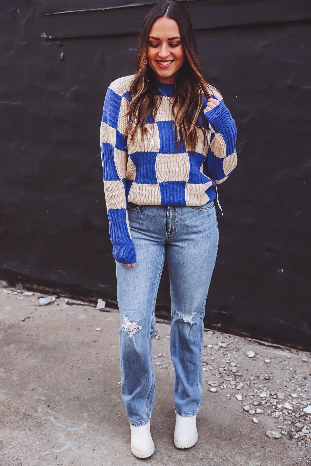 Bridget Checkered Sweater