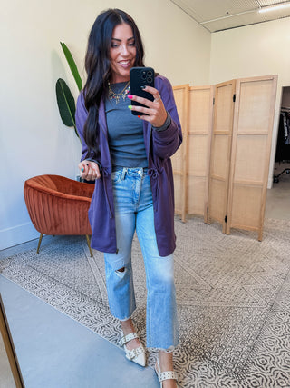 Jamie Hooded Jacket-Purple