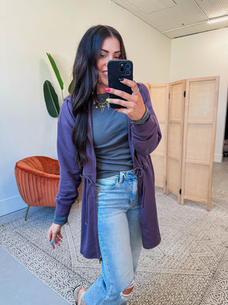 Jamie Hooded Jacket-Purple