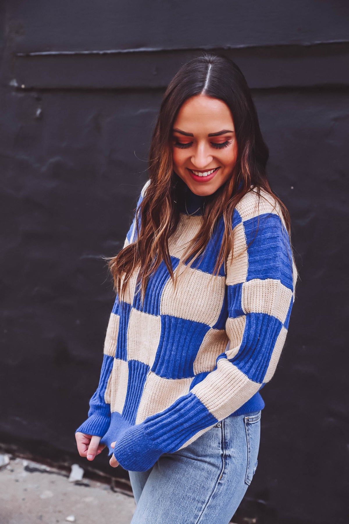 Bridget Checkered Sweater