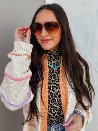 High Key Extra Large Sunglasses-Black Frame/Brown Yellow Lens-Quay