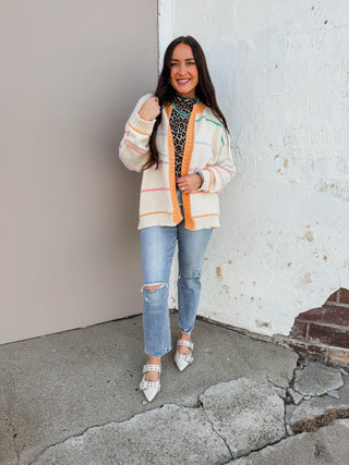 Penelope Striped Cardigan