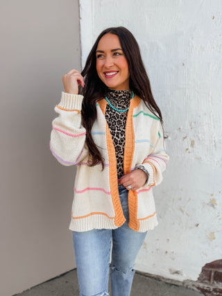 Penelope Striped Cardigan