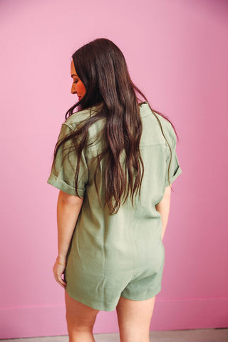 Dakota Romper-Olive