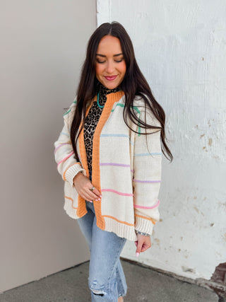 Penelope Striped Cardigan