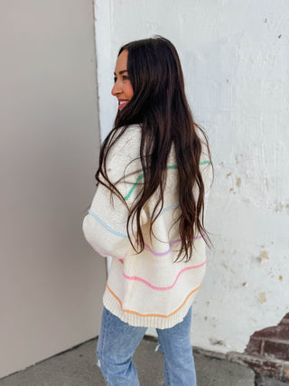 Penelope Striped Cardigan