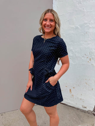 Caroline Polka Dot Mini Dress
