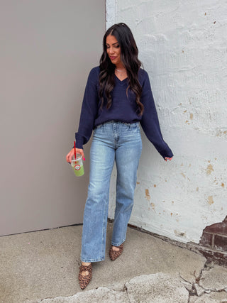 Lydia High Rise 90's Wide Leg Denim