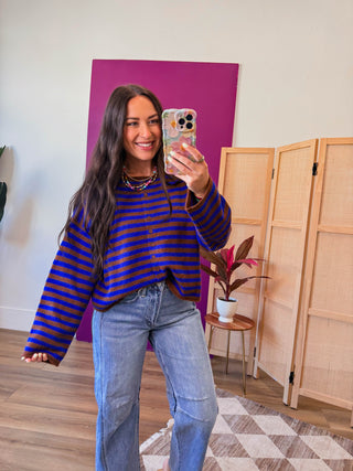 Blake Striped Cardigan
