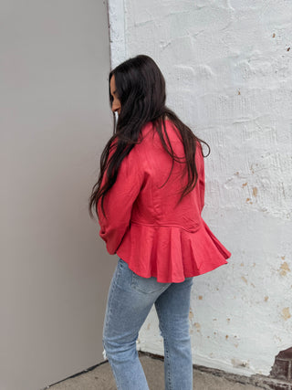 Lia Floral Embossed Sweatshirt