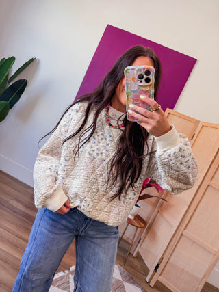 Maeve Patchwork Crewneck