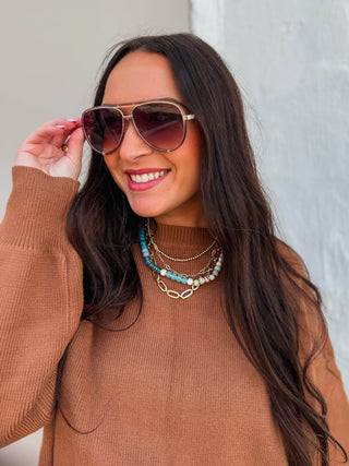 High Profile Sunglasses-Doe Frame/Brown Lens-Quay