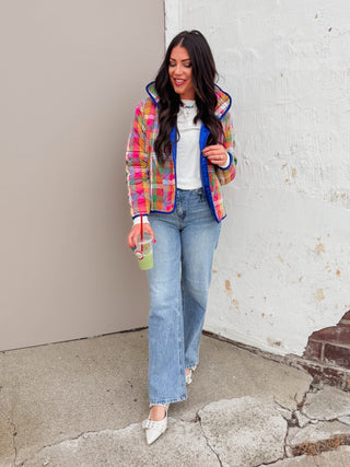 Jolie Plaid Quilted Jacket