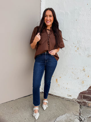 Georgia High Rise Straight Leg Denim