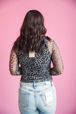 Quinn Leopard Mesh Top