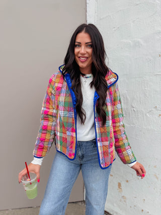 Jolie Plaid Quilted Jacket