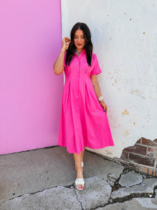 Pretty In Pink Midi Dress