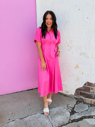 Pretty In Pink Midi Dress