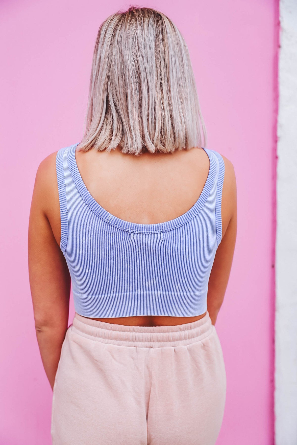 Carly Cropped Tank-Lavender