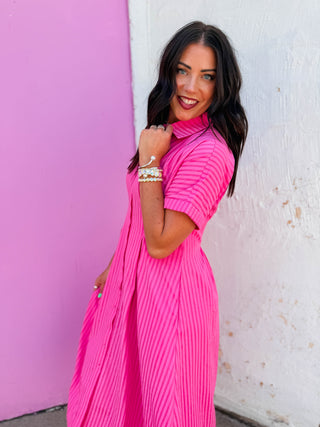Pretty In Pink Midi Dress
