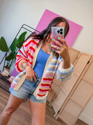 Hattie Striped Cardigan