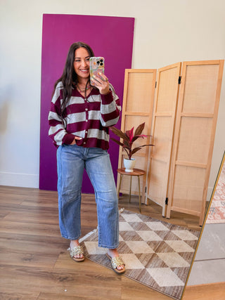 Kollins Striped Cardigan