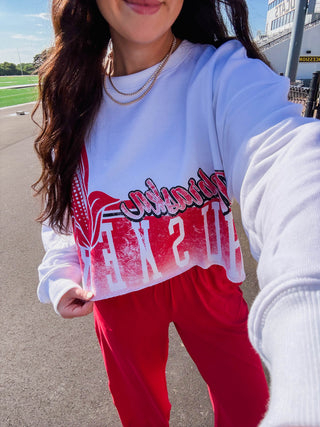 Nebraska Conway Cropped Pullover