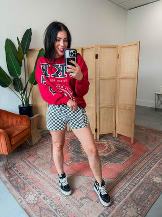Game Day Checkered Skort-Black